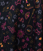 Unique Vintage Black Mystical Icons Poppy Flare Dress - Unique Vintage - Womens, DRESSES, FIT AND FLARE