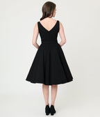 Unique Vintage Black Sleeveless Devon Swing Dress - Unique Vintage - Womens, DRESSES, SWING