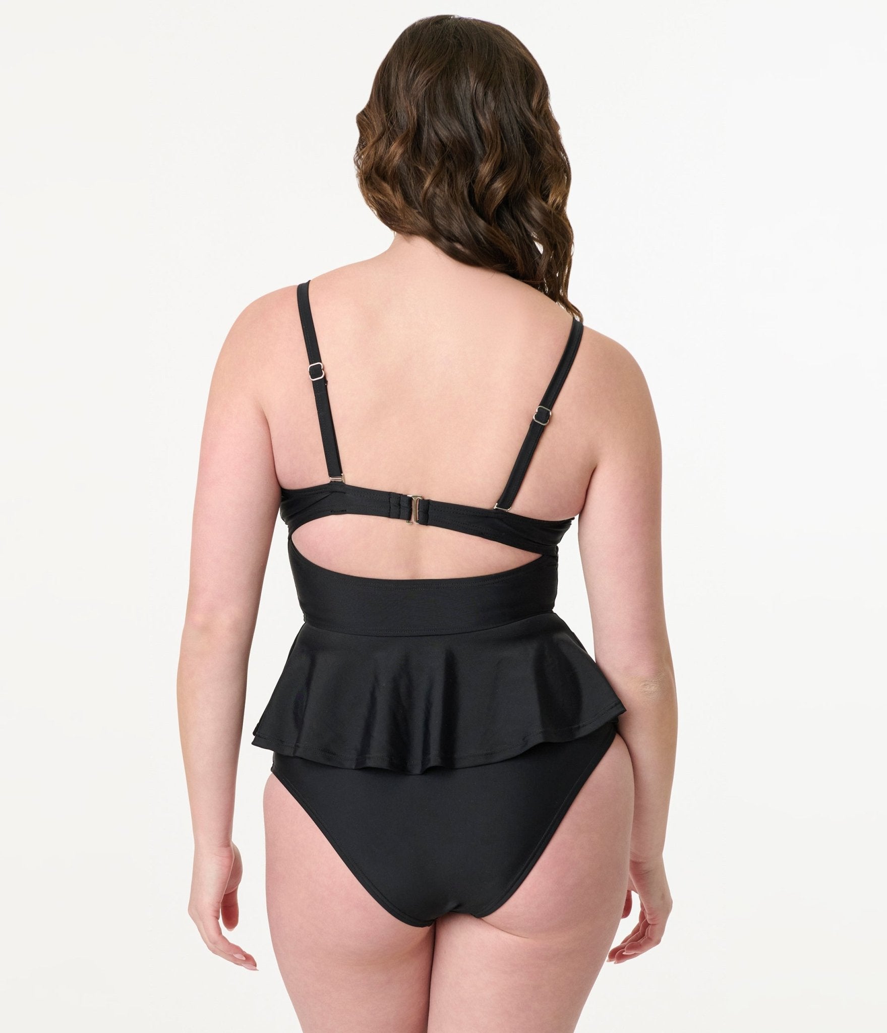 Unique Vintage Black Solana Tankini Swim Top - Unique Vintage - Womens, SWIM, TOP