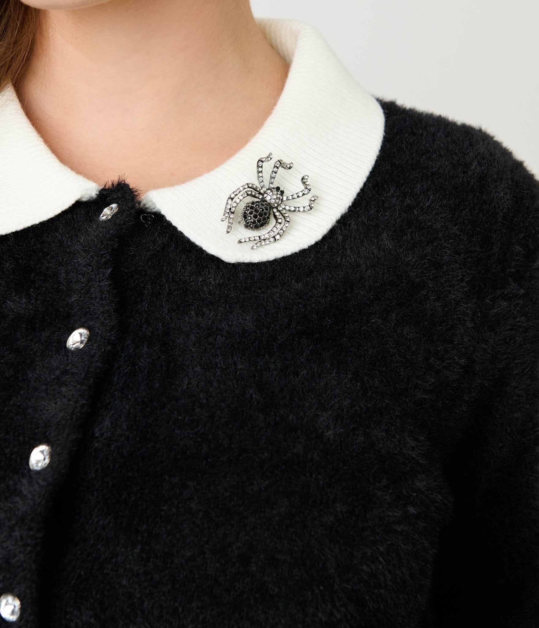 Unique Vintage Black Spider Pin Cardigan - Unique Vintage - Womens, TOPS, SWEATERS