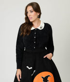 Unique Vintage Black Spider Pin Cardigan - Unique Vintage - Womens, TOPS, SWEATERS