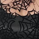Unique Vintage Black Spiderweb Flocked Donna Blouse - Unique Vintage - Womens, HALLOWEEN, TOPS