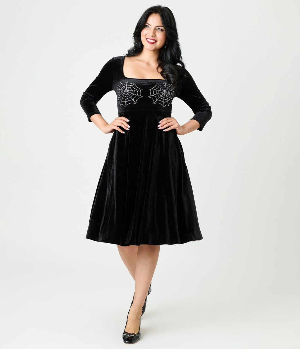 black square neck dress Kate 95% Polyester Glossy | Black Woven Square-Neck