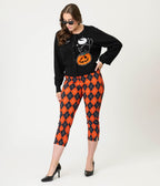 Unique Vintage Black Spooky Cat Cropped Cardigan - Unique Vintage - Womens, TOPS, SWEATERS