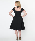 Unique Vintage Black Sweetheart Midge Swing Dress - Unique Vintage - Womens, DRESSES, SWING