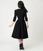Unique Vintage Black Sweetheart Swing Dress - Unique Vintage - Womens, DRESSES, SWING