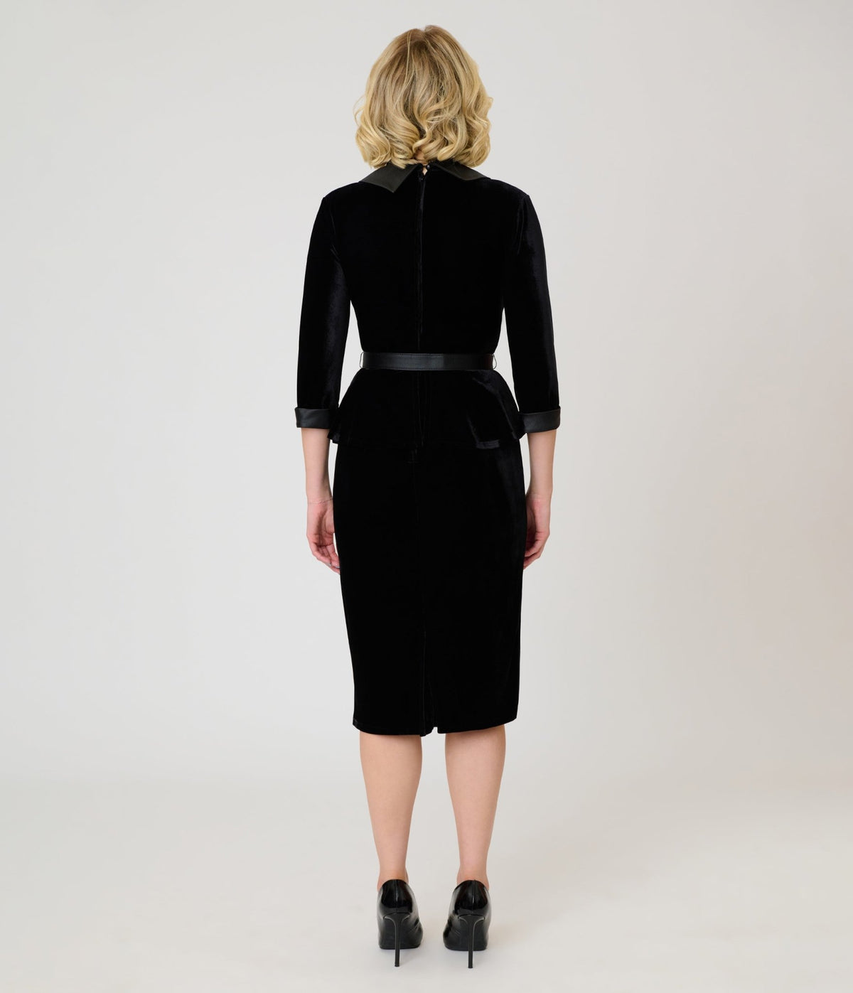 black velvet pencil dress Unique Vintage Peplum Cooper Suit shoulder neckline adds a Color:Bronze Gold fantasy wedding gown Claire Forlani and other