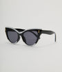 Unique Vintage Black & White Translucent Cat Eye Sunglasses