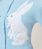 Unique Vintage Blue Bunny Cropped Cardigan - Unique Vintage - Womens, TOPS, SWEATERS