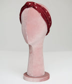Unique Vintage Burgundy & Ivory Polka Dot Hair Scarf - Unique Vintage - Womens, ACCESSORIES, HAIR
