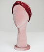 Unique Vintage Burgundy & Ivory Polka Dot Hair Scarf