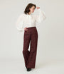 Unique Vintage Burgundy Windowpane Plaid Sailor Ginger Pants
