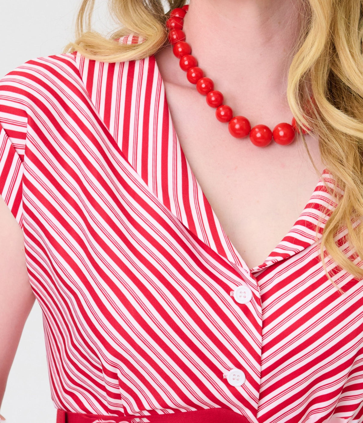 Unique Vintage Candy Cane Stripe Sleeveless Blouse - Unique Vintage - Blouses