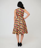 Unique Vintage Charcuterie Print Darlene Swing Dress - Unique Vintage - Womens, DRESSES, SWING