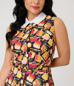 Unique Vintage Charcuterie Print Darlene Swing Dress - Unique Vintage - Womens, DRESSES, SWING
