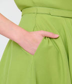 Unique Vintage Chartreuse Sleeveless Devon Swing Dress - Unique Vintage - Womens, DRESSES, SWING