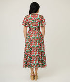 Unique Vintage Cherry Tomato Midi Dress - Unique Vintage - Womens, DRESSES, MIDI
