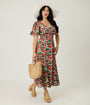 Unique Vintage Cherry Tomato Midi Dress