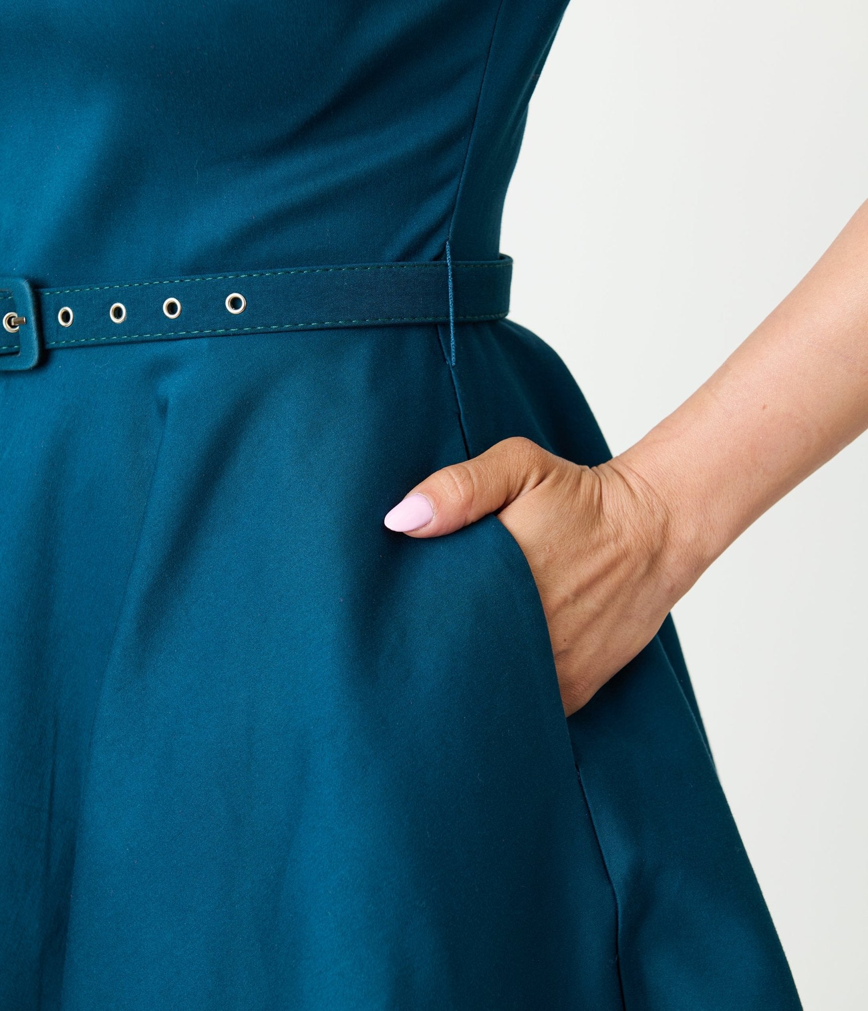 Unique Vintage Dark Teal Devon Swing Dress - Unique Vintage - Womens, DRESSES, SWING