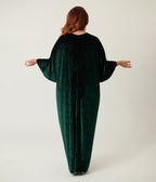 Unique Vintage Emerald Peacock Velvet Long Kimono - Unique Vintage - Womens, FLAPPER, COATS