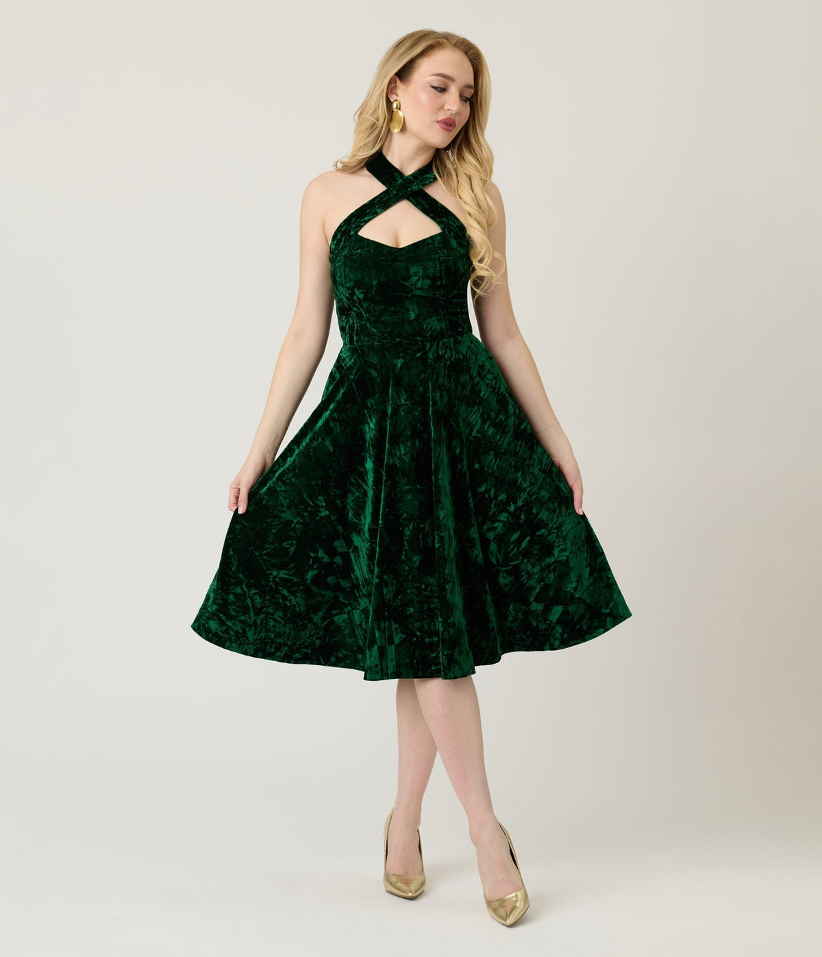 emerald green alexander wang fit and flare velvet mini dress Unique Vintage Criss Cross Halter Rita Size:Pre-order 18 Satin Formal Dresses Nautical Nights Dress | Fopa Please read the measurements
