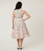 Unique Vintage Floral Diamond Darlene Swing Dress - Unique Vintage - Womens, DRESSES, SWING