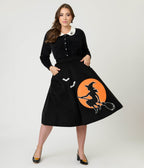 Unique Vintage Flying Witch Soda Shop Swing Skirt - Unique Vintage - Womens, BOTTOMS, SKIRTS