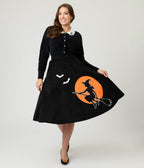 Unique Vintage Flying Witch Soda Shop Swing Skirt - Unique Vintage - Womens, BOTTOMS, SKIRTS