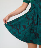Unique Vintage Forest Green Sasquatch Brionne Pinafore Skirt - Unique Vintage - Womens, BOTTOMS, SKIRTS