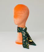 Unique Vintage Green & Gold Foil Peacock Printed Scarf - Unique Vintage - Womens, ACCESSORIES, HAIR