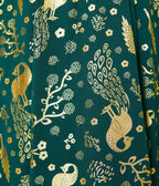 Unique Vintage Green & Gold Peacock Swing Dress - Unique Vintage - Womens, DRESSES, SWING