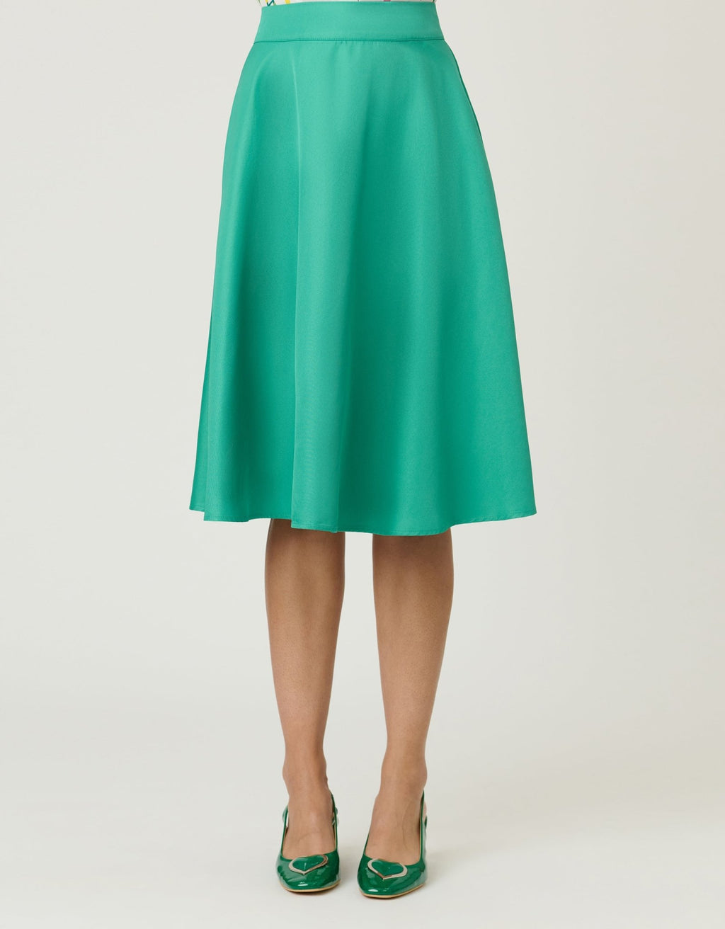 Unique Vintage Green High Waist Vivien Swing Skirt - Unique Vintage - Womens, BOTTOMS, SKIRTS