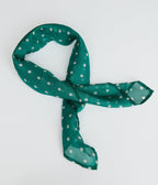 Unique Vintage Green & Ivory Polka Dot Hair Scarf - Unique Vintage - Womens, ACCESSORIES, HAIR