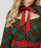 Unique Vintage Green & Red Bias Plaid Swing Dress - Unique Vintage - Womens, DRESSES, SWING