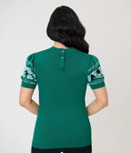 Unique Vintage Green Sasquatch Fair Isle Paige Sweater - Unique Vintage - Womens, TOPS, SWEATERS