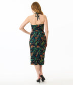 Unique Vintage Green Venus Fly Trap Leilani Sarong Dress - Unique Vintage - Womens, DRESSES, WIGGLE