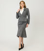 Unique Vintage Grey Tweed Tina Trumpet Skirt