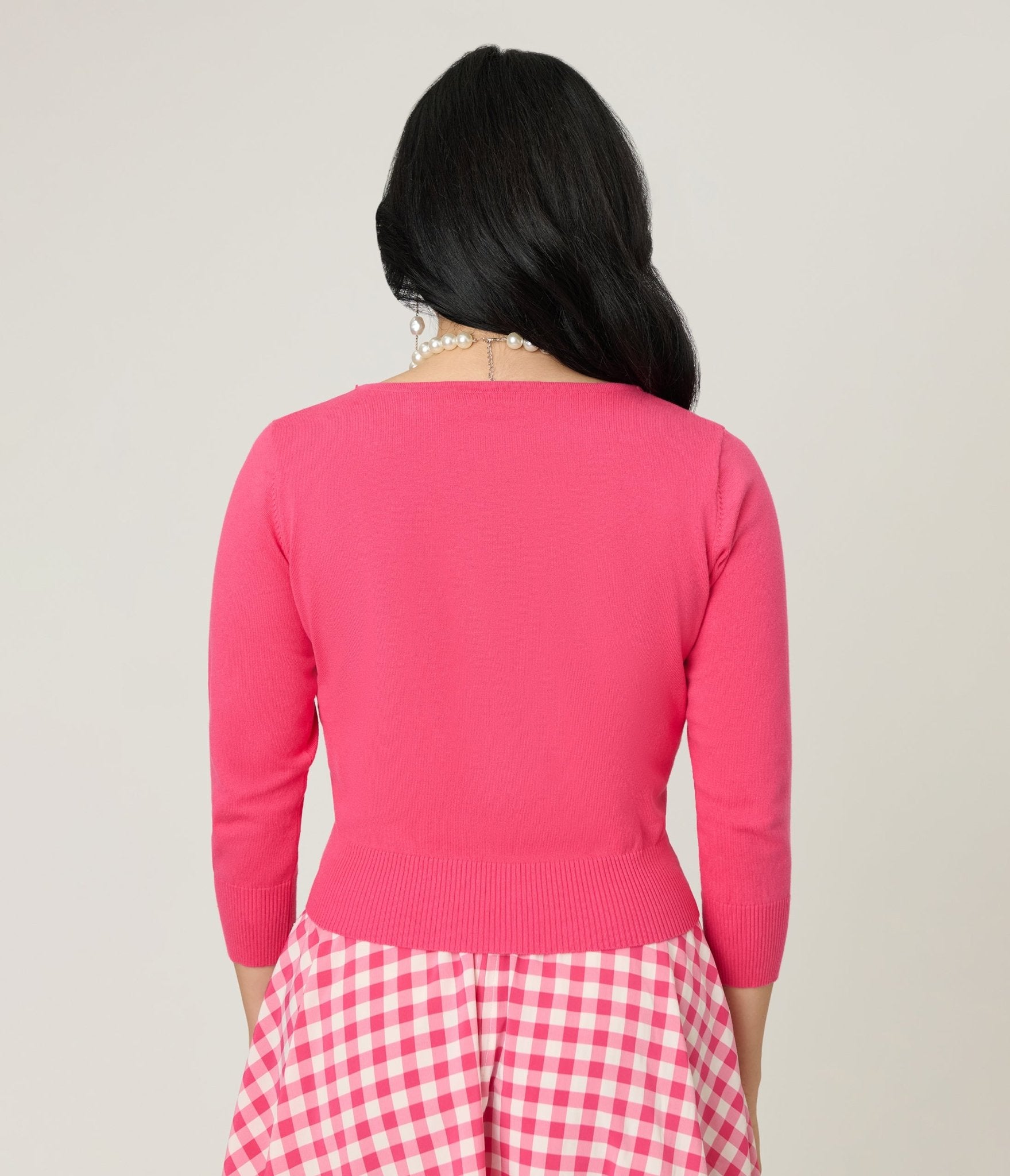 Unique Vintage Hot Pink & Cupid Accent Dandy Cardigan - Unique Vintage - Womens, TOPS, SWEATERS