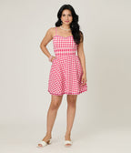 Unique Vintage Hot Pink Gingham Follow Your Heart Flare Dress - Unique Vintage - Womens, DRESSES, FIT AND FLARE
