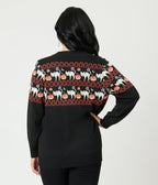 Unique Vintage Jack - O - Lantern Cat Fair Isle Button Cardigan - Unique Vintage - Womens, TOPS, SWEATERS