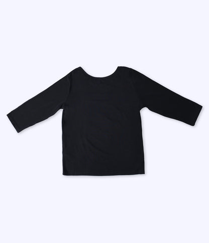 Unique Vintage Kids Black Candy Corn Boo Embroidered Gracie Top - Unique Vintage - Kids, HALLOWEEN, TOPS