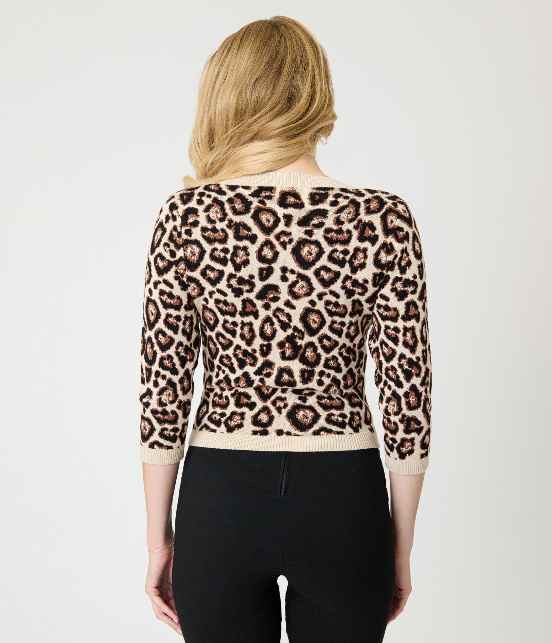 Unique Vintage Leopard Print Cardigan - Unique Vintage - Womens, TOPS, SWEATERS