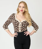 Unique Vintage Leopard Print Cardigan - Unique Vintage - Womens, TOPS, SWEATERS