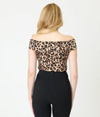 Unique Vintage Leopard Print Maraschino Top - Unique Vintage - Womens, TOPS, KNIT TOPS