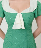 Unique Vintage Light Green & Ivory Wilshire Flapper Dress - Unique Vintage - Womens, FLAPPER, DRESSES