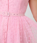 Unique Vintage Light Pink Daisy Hollie Swing Dress - Unique Vintage - Womens, DRESSES, SWING