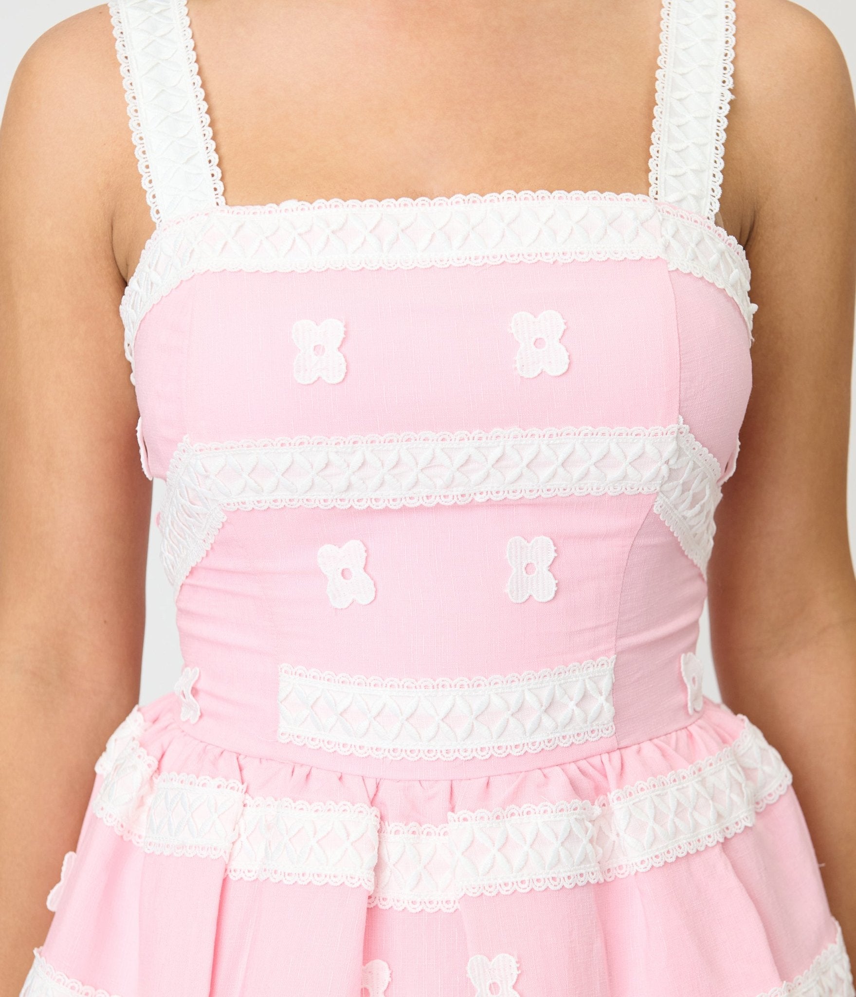 Unique Vintage Light Pink Shopper Sundress - Unique Vintage - Womens, DRESSES, SWING