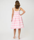 Unique Vintage Light Pink Shopper Sundress - Unique Vintage - Womens, DRESSES, SWING