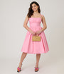 Unique Vintage Light Pink Sleeveless Cotton Swing Dress
