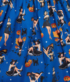 Unique Vintage Navy Pinup Witch Rachel Swing Dress - Unique Vintage - Womens, DRESSES, SWING